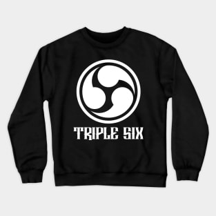 666 Triple Six + Font (white) Crewneck Sweatshirt